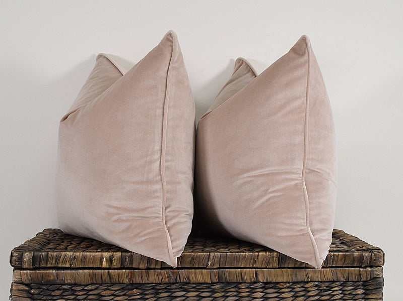 Plush Velvet Mushroom Colour cushion cover